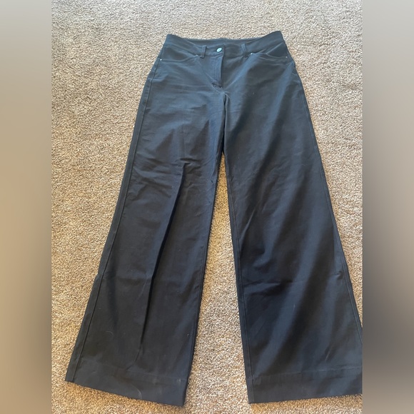 Black lululemon Wide-Leg Pants women 10 - Picture 1 of 3